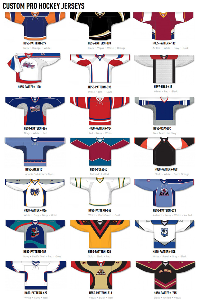 custom pro hockey jerseys