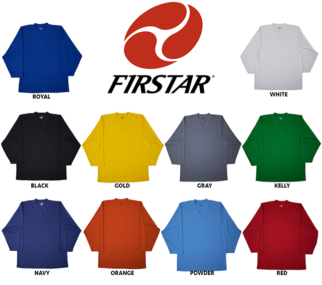 Assorted Colors in Adult and Junior Sizes* Firstar Rink Hockey Jersey 