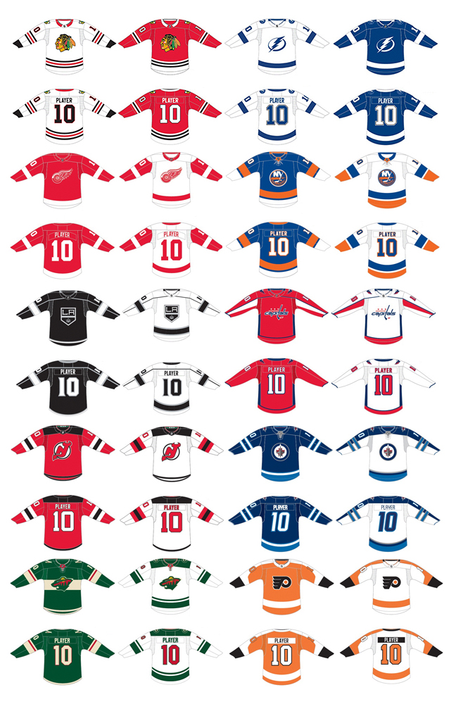 nhl jersey kits