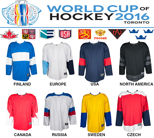 world cup of hockey jerseys
