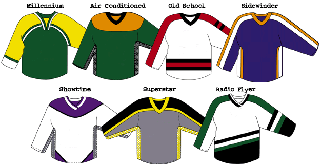 blank hockey jerseys