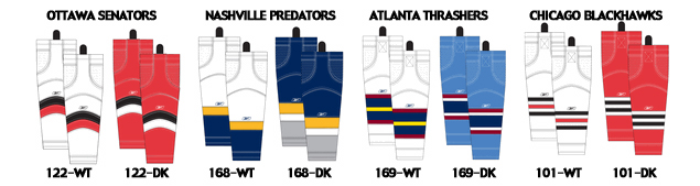 New Atlanta Thrashers reebok edge pro stock hockey socks 